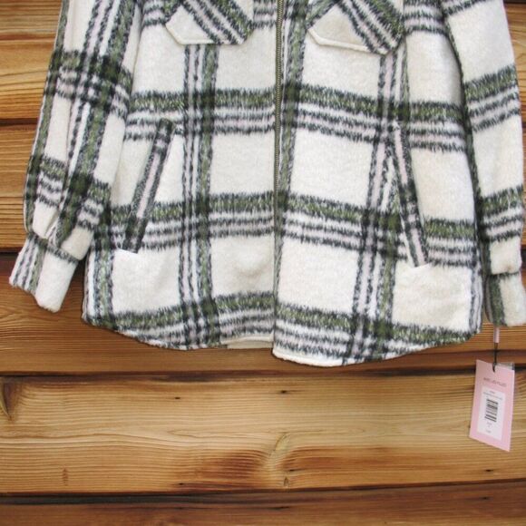NWT Avec Les Filles Plaid Zip Front Jacket Shacket - Picture 9 of 15